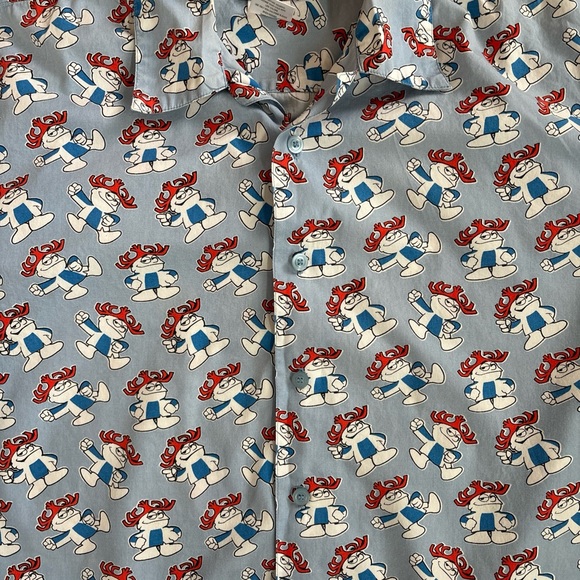 Hawaiian Punch VTG Short Sleeve Collared Hawaiian Shirt Blue - Picture 5 of 7